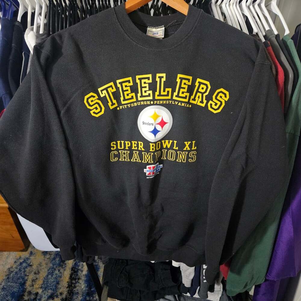Lee Heavyweight Vintage Steelers Super Bowl Small Champions Sweatshirt